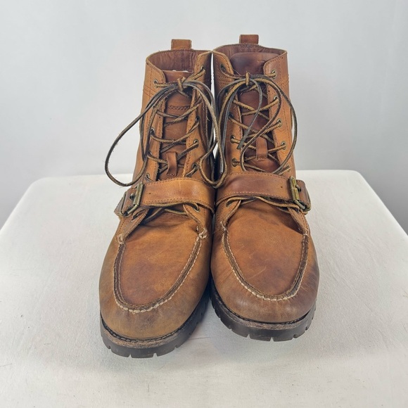 Polo Ralph Lauren Leather Buckle Ranger Boots in Brown Size‎ 10 main image 5